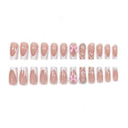 Acrylic Nail Set Heart & Bow Comfort Fit