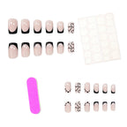 Acrylic Nail Set Heart & Ombre 24 Pieces