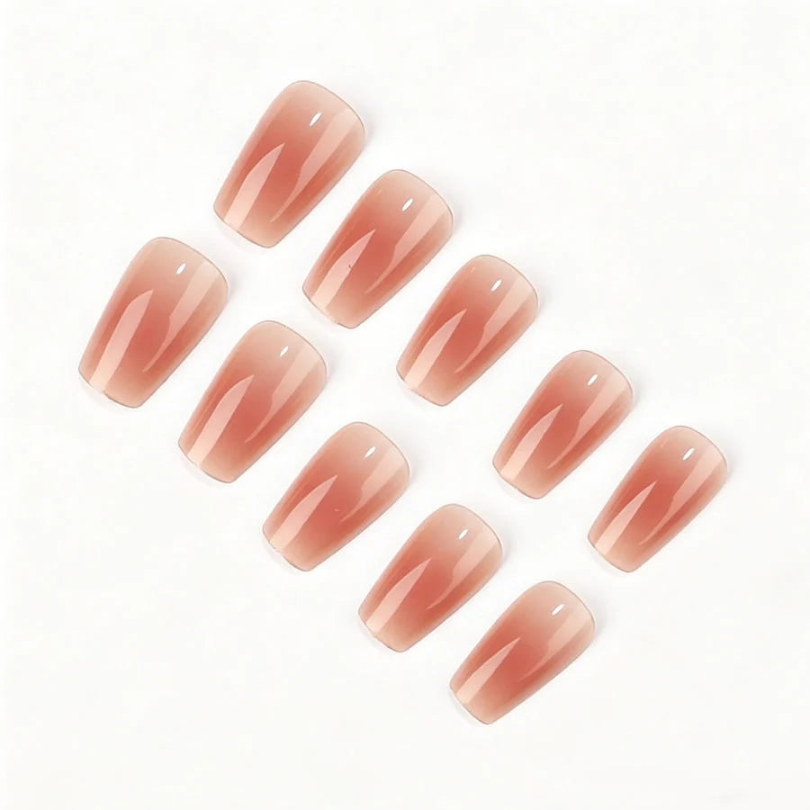 Acrylic Nail Set High-Gloss & Natural Finish