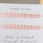 Acrylic Nail Set Intricate Floral High-Gloss Nail-Friendly