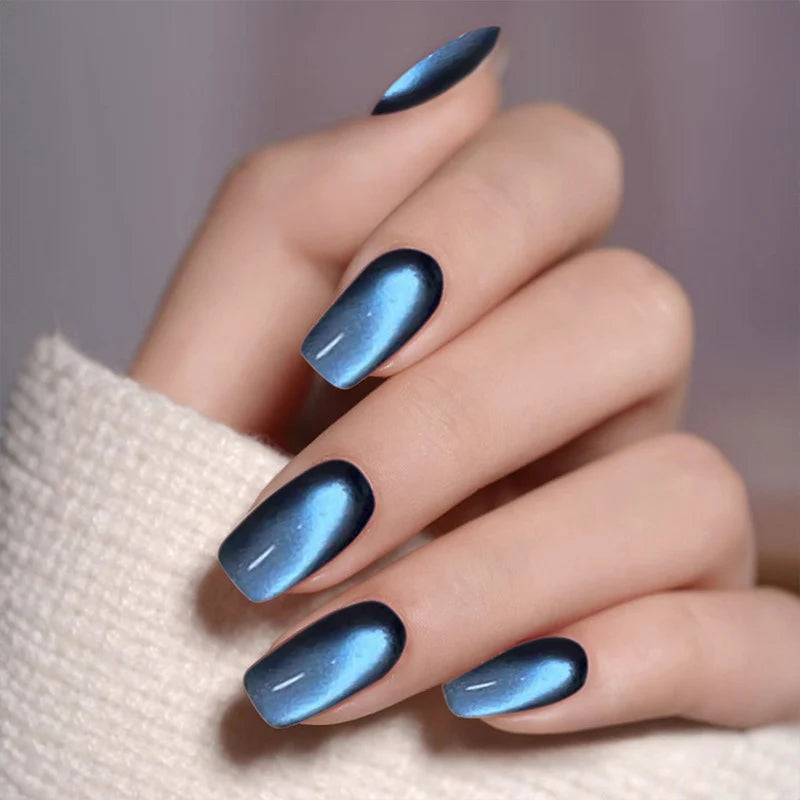 Acrylic Nail Set Ombre Shimmer 24 Pre-Made Tips