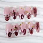 Acrylic Nail Set Pre-Decorated Floral & Modern