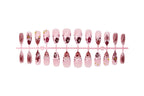 Acrylic Nail Set Pre-Decorated Floral & Modern
