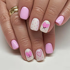 Acrylic Nail Set Press-On Hand-Painted Floral