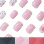 Acrylic Nail Set Press-On Hand-Painted Floral