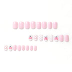 Acrylic Nail Set Press-On Hand-Painted Floral