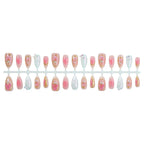 Acrylic Nail Set Reusable Multiple Sizes Playful Designs