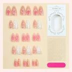 Acrylic Nail Set Reusable Multiple Sizes Playful Designs