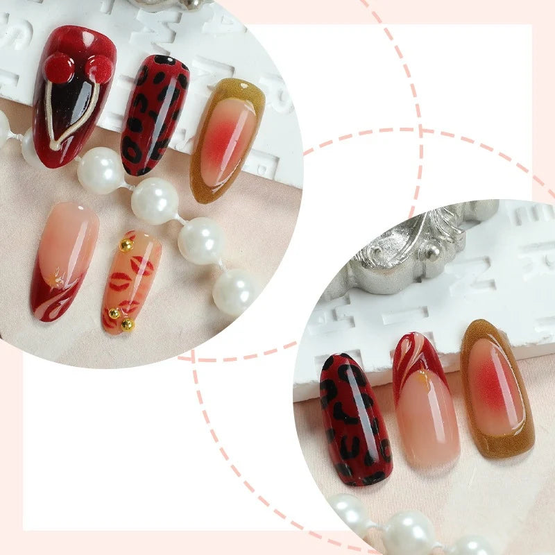 Acrylic Nail Set Self-Adhesive Animal Print