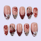 Acrylic Nail Set Self-Adhesive Animal Print