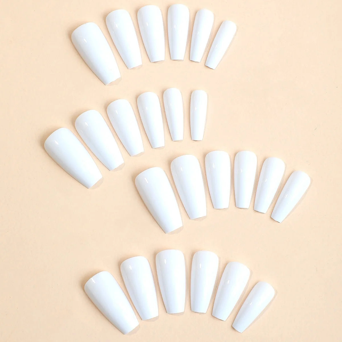Acrylic Nail Set Stiletto Glossy Multiple Sizes & File