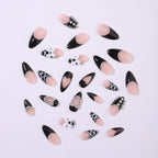 Acrylic Nail Set Stiletto Sparkling Accents & Easy Adhesive
