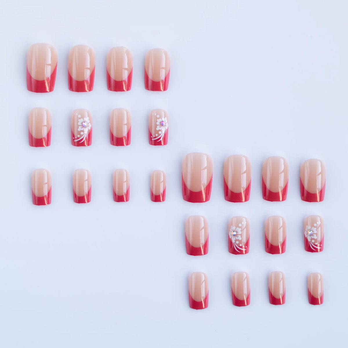 Acrylic Nail Tips Floral Design Durable & Easy Application