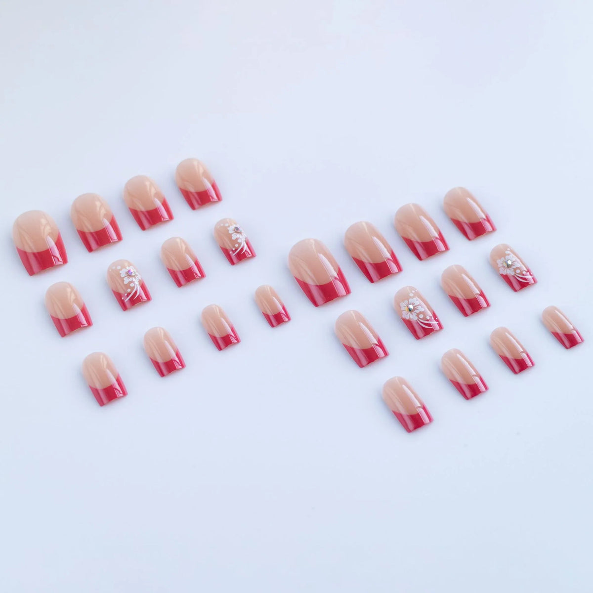 Acrylic Nail Tips Floral Design Durable & Easy Application
