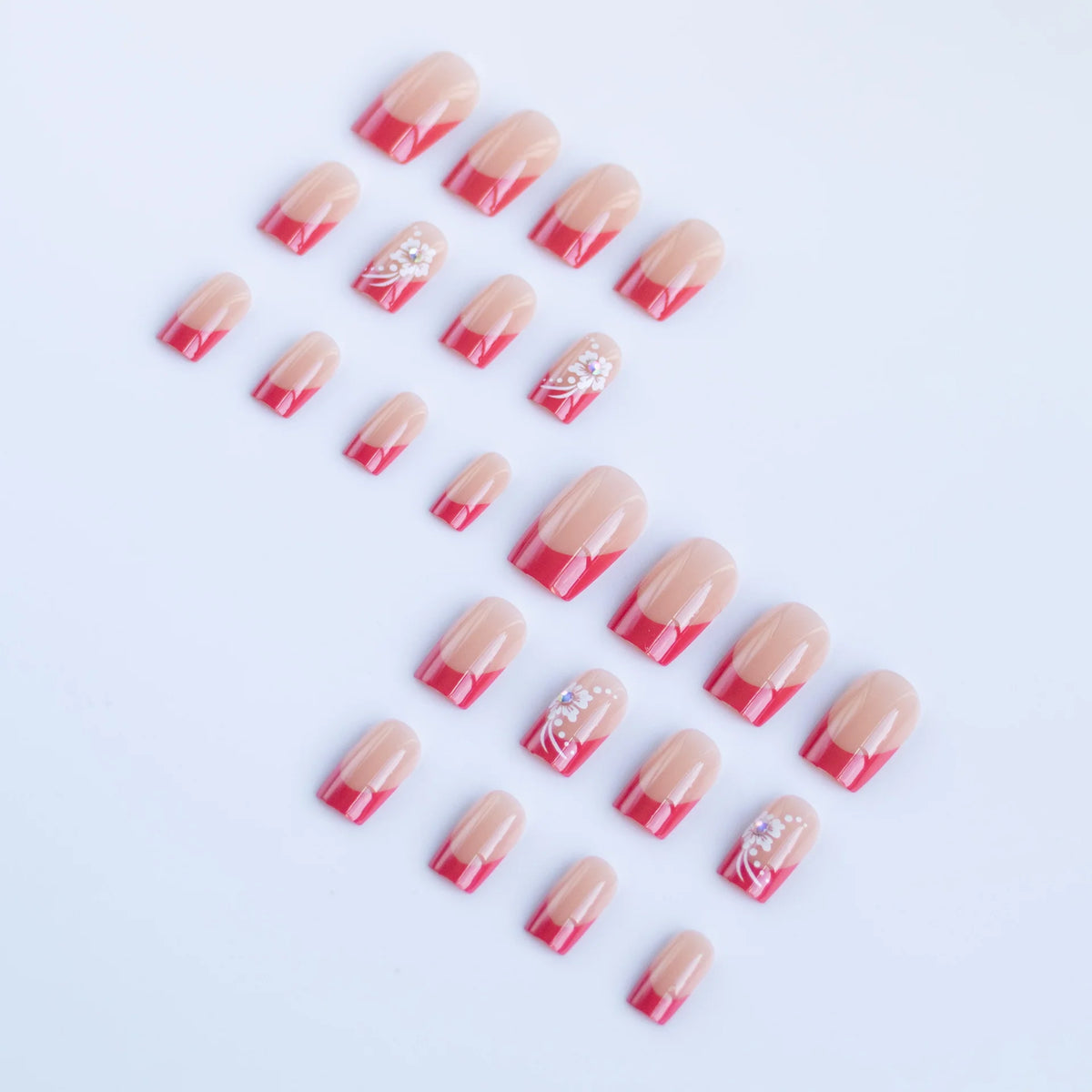 Acrylic Nail Tips Floral Design Durable & Easy Application
