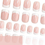 Acrylic Nail Tips French Style Set of 24