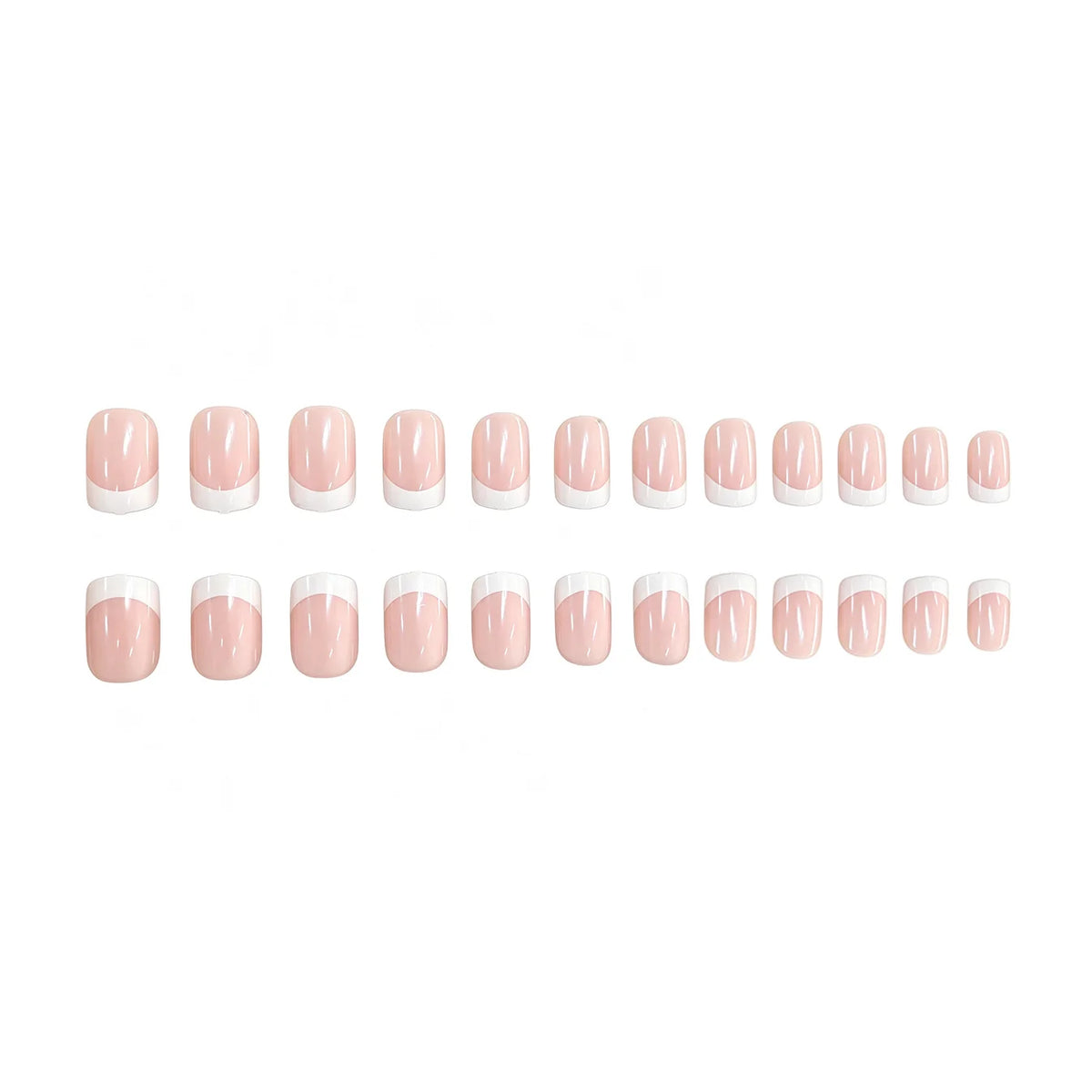 Acrylic Nail Tips French Style Set of 24
