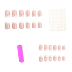 Acrylic Nail Tips French Style Set of 24