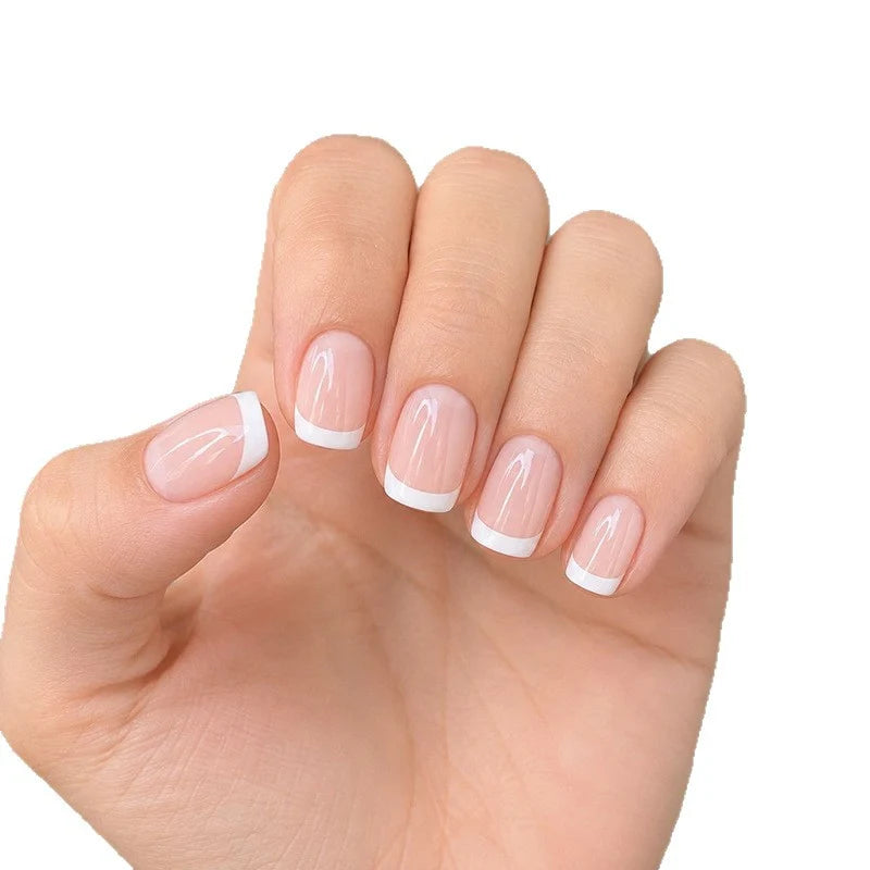 Acrylic Nail Tips French Style Set of 24