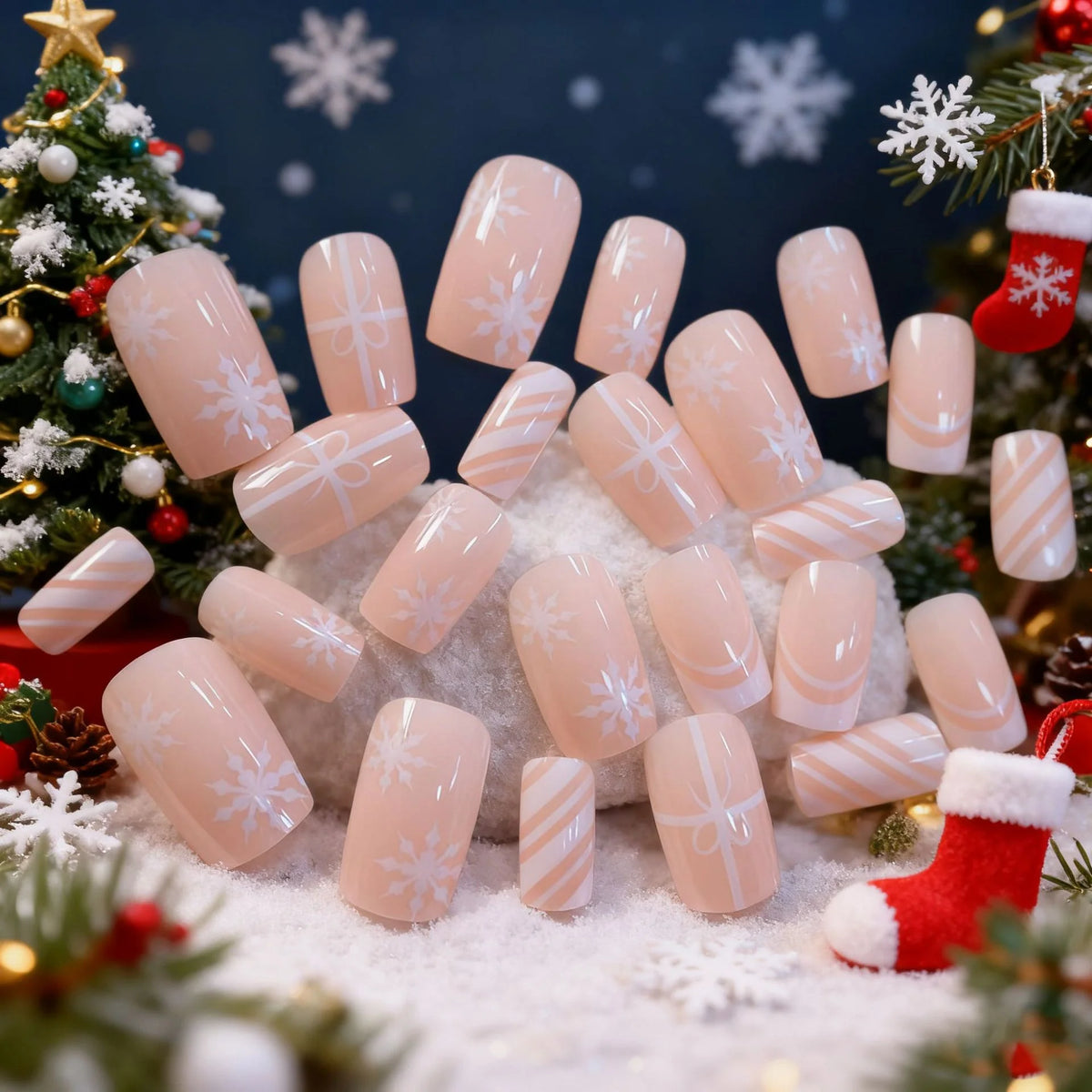 Acrylic Nail Tips Holiday Designs Durable Easy Application