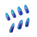 Acrylic Nail Tips Iridescent Finish Set of 24