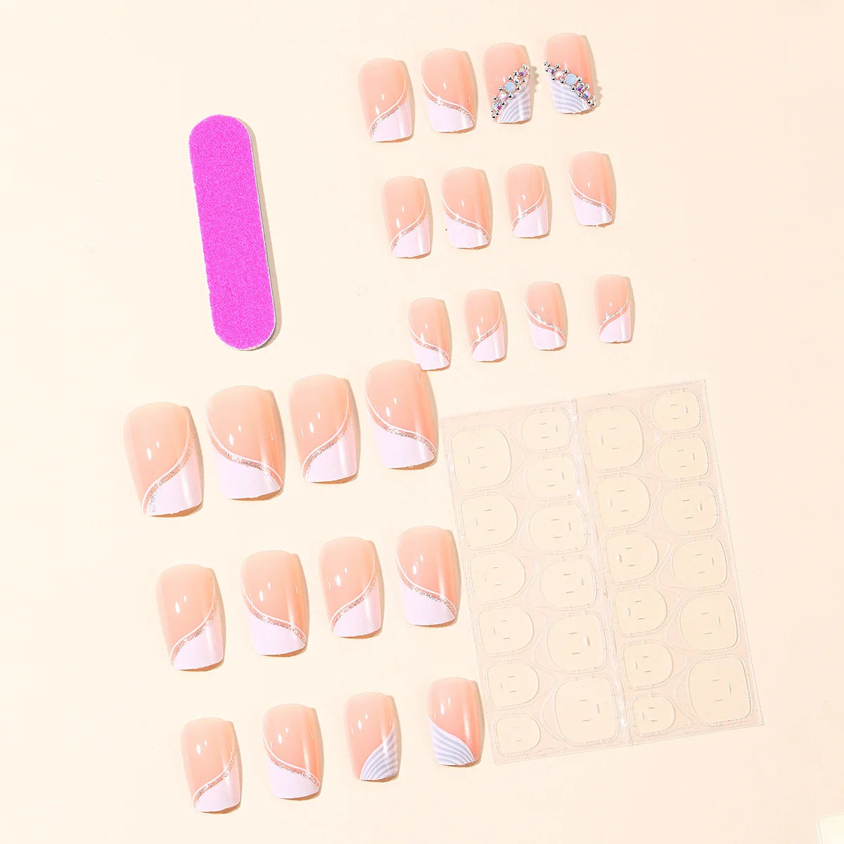 Acrylic Nail Tips Press-On French Tip