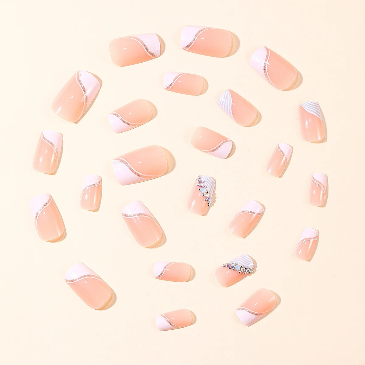 Acrylic Nail Tips Press-On French Tip