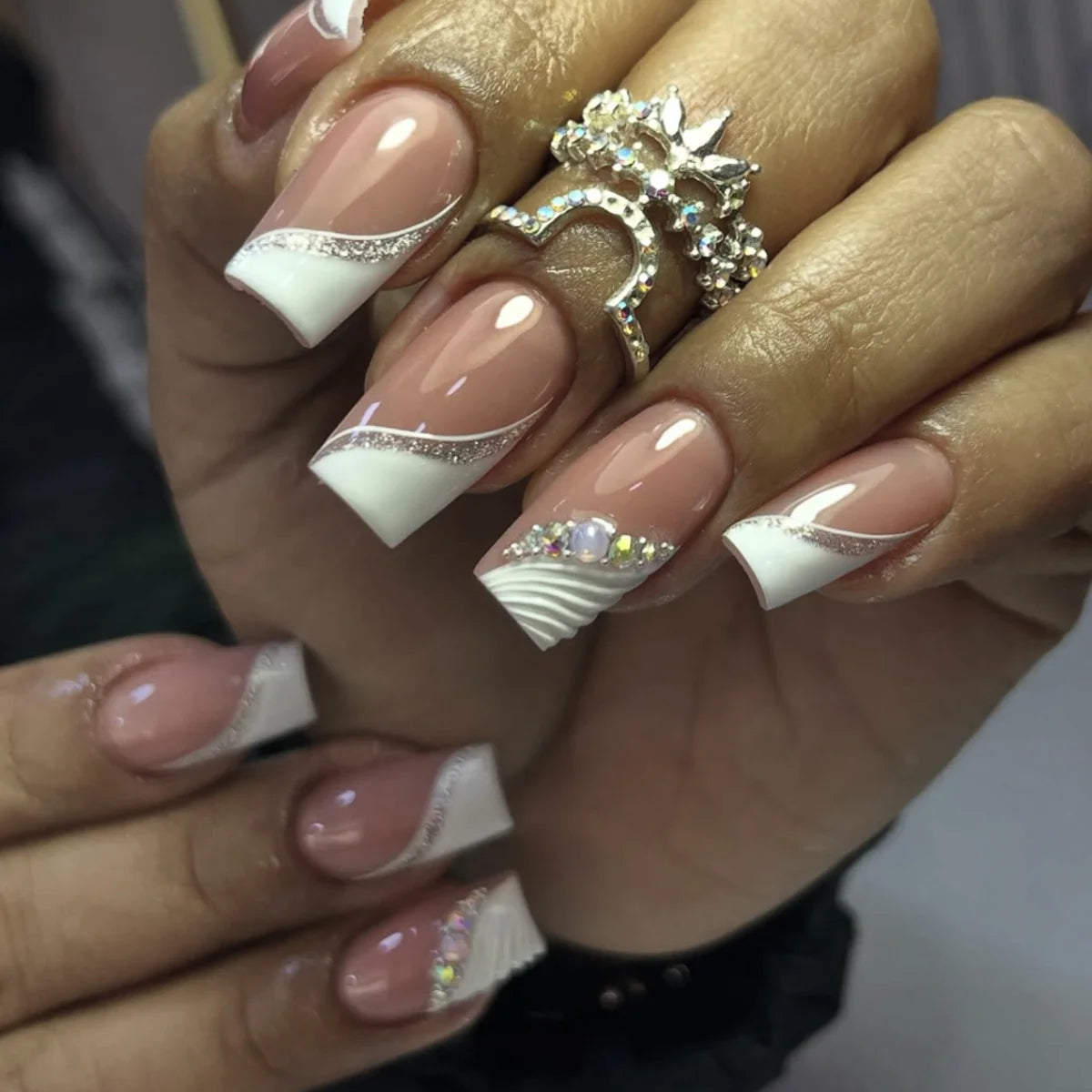 Acrylic Nail Tips Press-On French Tip
