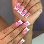 Acrylic Nails Almond Shape Star Embellished Comfortable Fit