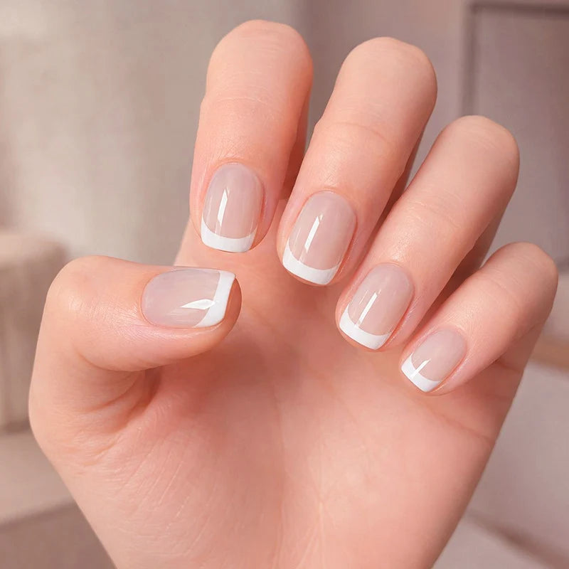 Acrylic Nails French Tip Durable Set of 24
