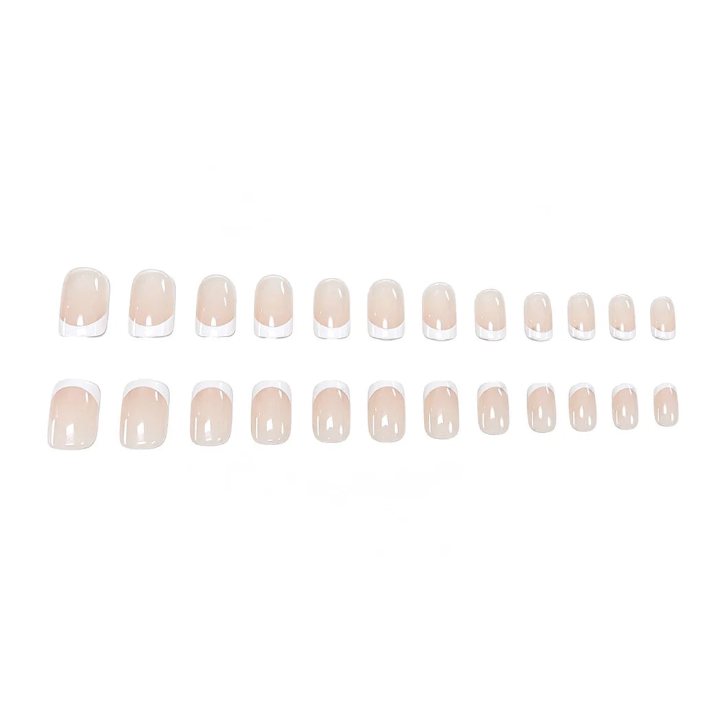 Acrylic Nails French Tip Durable Set of 24