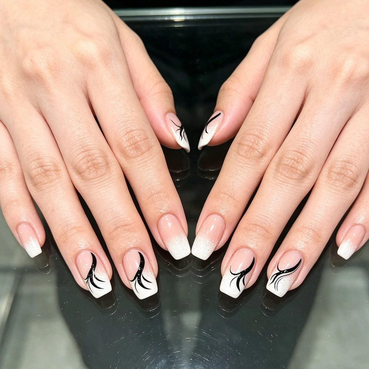 Acrylic Nails French Tip Salon-Quality Set of 24