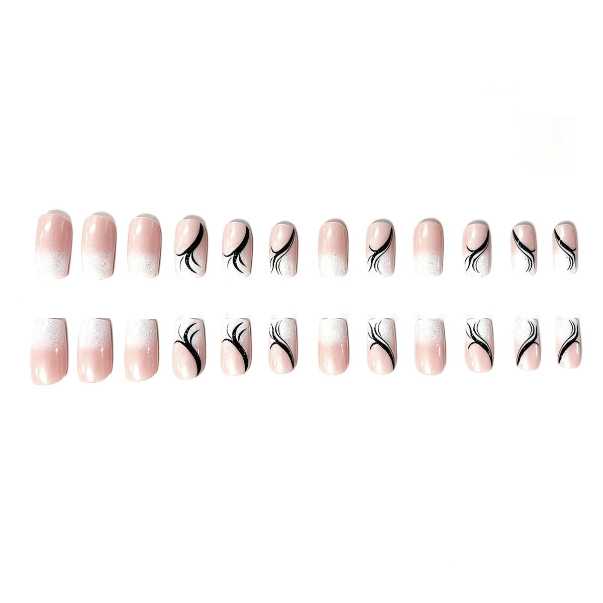Acrylic Nails French Tip Salon-Quality Set of 24