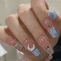 Acrylic Nails Long Celestial Shimmer Glue Kit