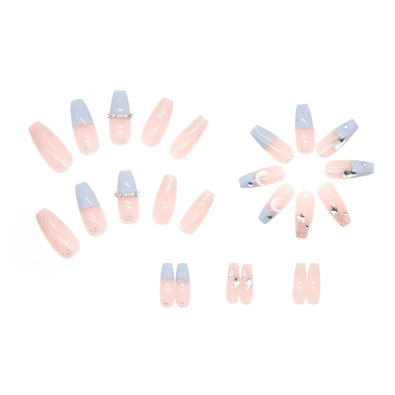 Acrylic Nails Long Celestial Shimmer Glue Kit