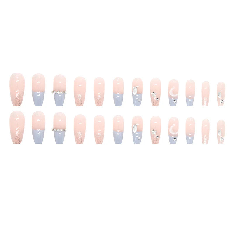 Acrylic Nails Long Celestial Shimmer Glue Kit