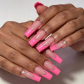Acrylic Nails Vibrant Artistic Patterns Chip Resistant