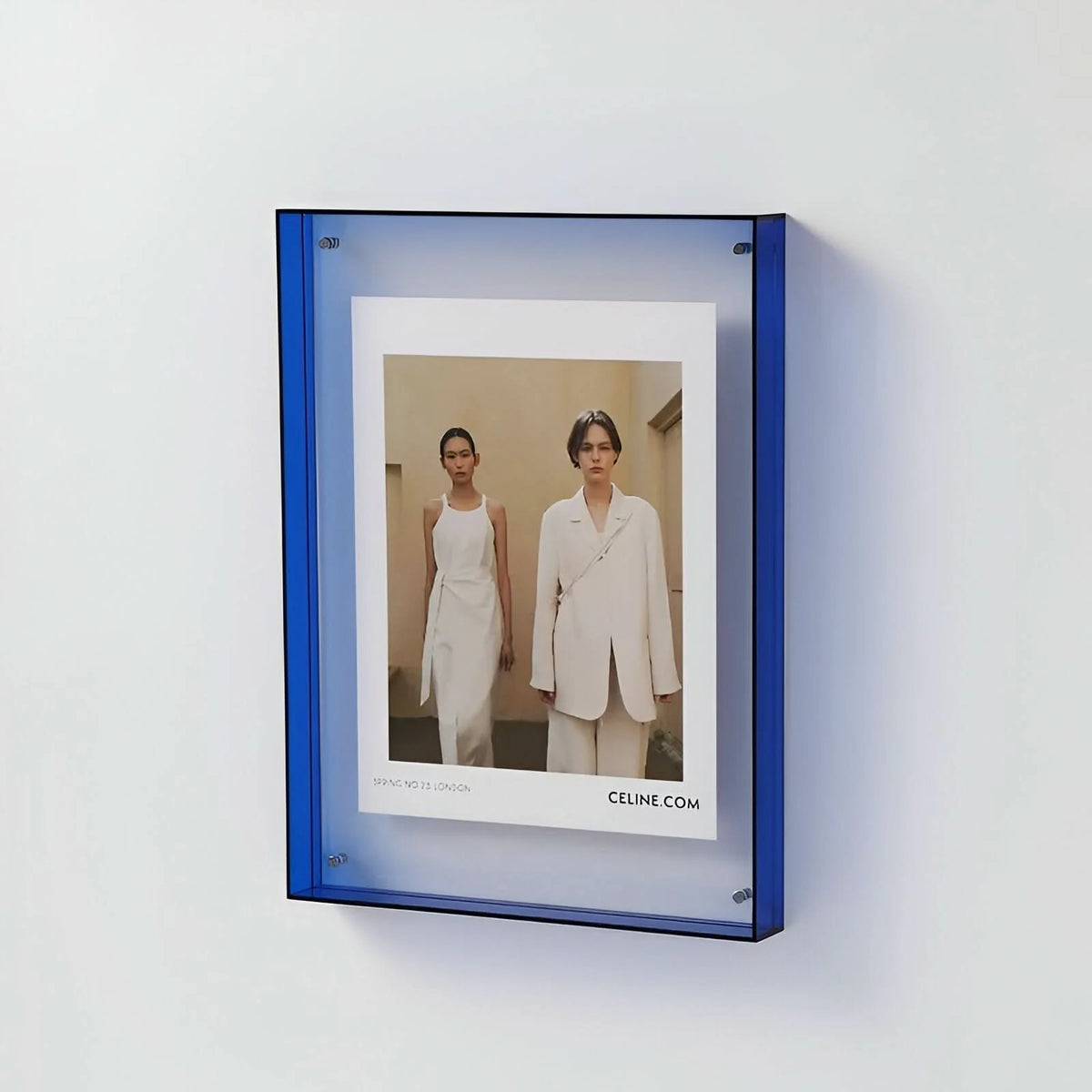 Acrylic Photo Frame Transparent Frameless Two Panel
