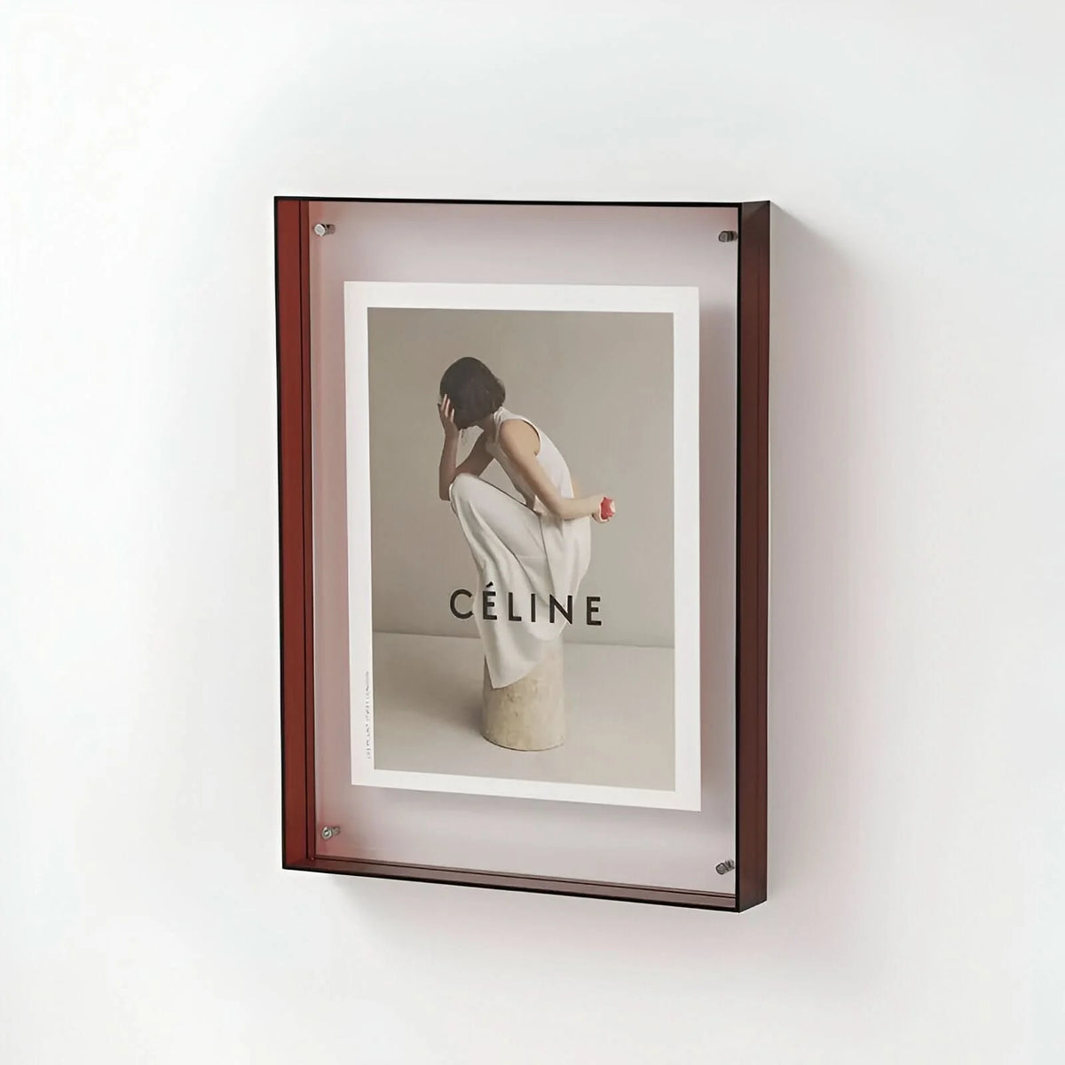 Acrylic Photo Frame Transparent Frameless Two Panel