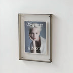 Acrylic Photo Frame Transparent Frameless Two Panel