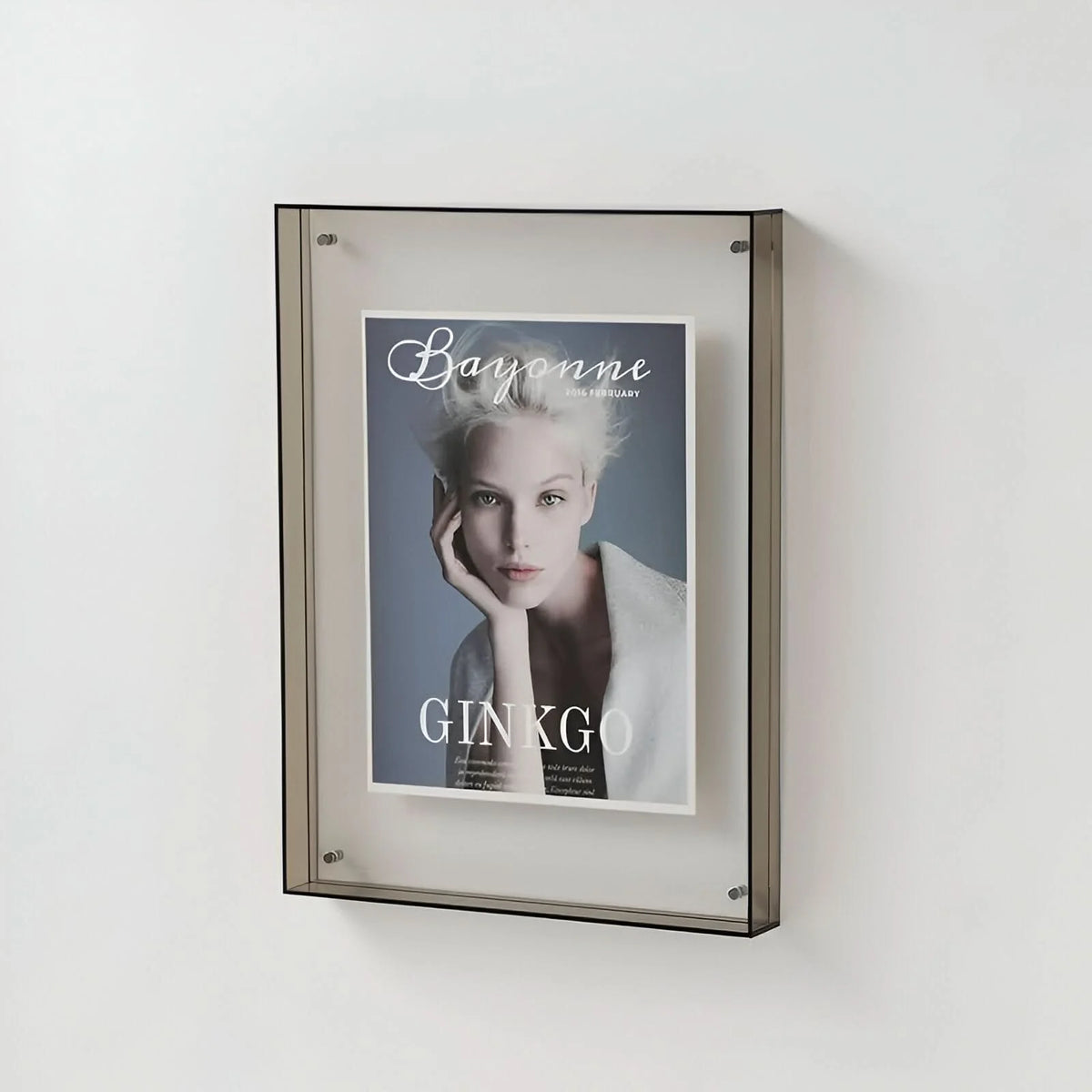Acrylic Photo Frame Transparent Frameless Two Panel