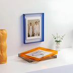 Acrylic Photo Frame Transparent Frameless Two Panel