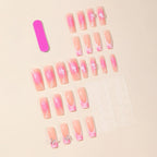 Acrylic Press-On Nail Set 3D Floral Lightweight