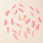Acrylic Press-On Nail Set 3D Floral Lightweight