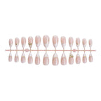 Acrylic Press-On Nail Set Elegant Gold Tips