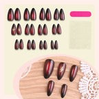 Acrylic Press-On Nail Set Ombre Gold Accents Self-Adhesive