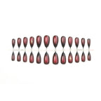 Acrylic Press-On Nail Set Ombre Gold Accents Self-Adhesive