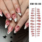 Acrylic Press-On Nail Set Self-Adhesive 24 Pieces