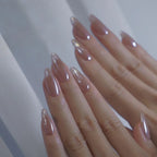 Acrylic Press-On Nail Set Shimmering Finish & Versatile Shapes