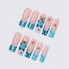 Acrylic Press-On Nails 3D Floral & Glitter Kit